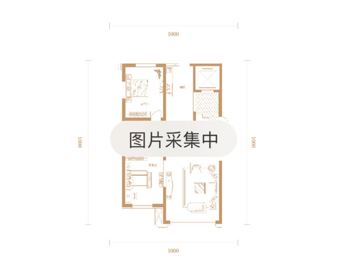 长安悦玺3室2厅2卫户型图